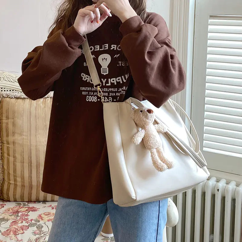 Trendy Women's Tote Bag - Large Capacity Shoulder Bag