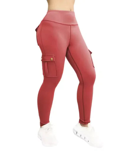 High Elastic Fitness Pants with Pockets