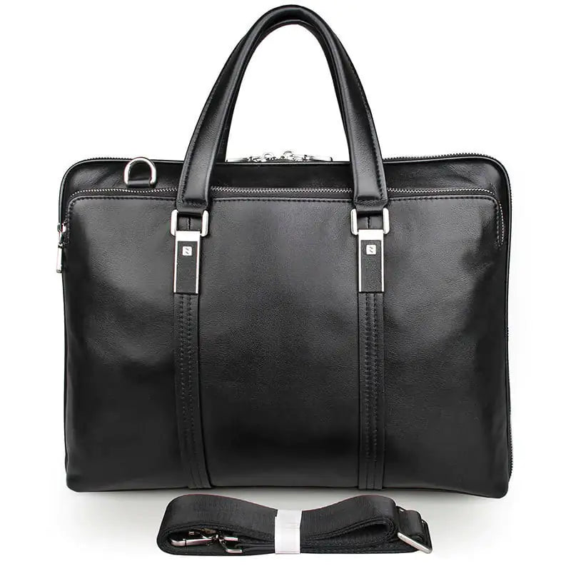 Gentleman Style Leather Business Briefcase Handbag