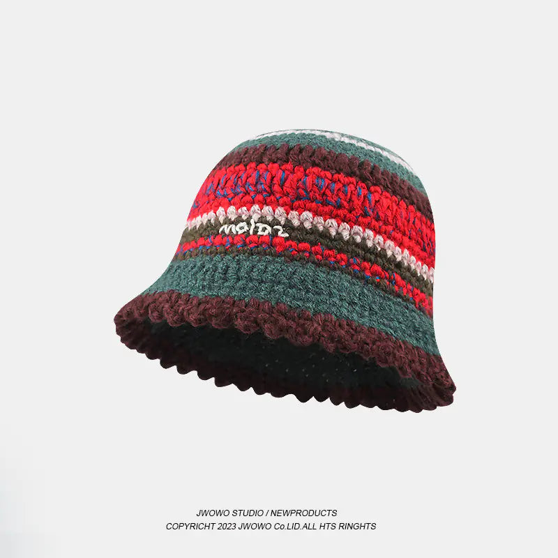 Handmade Retro Color Knitted Fisherman Hat