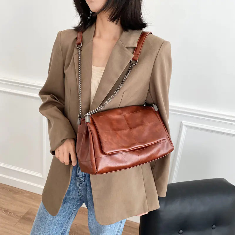 Fashionable PU Leather Small Square Bag for Women