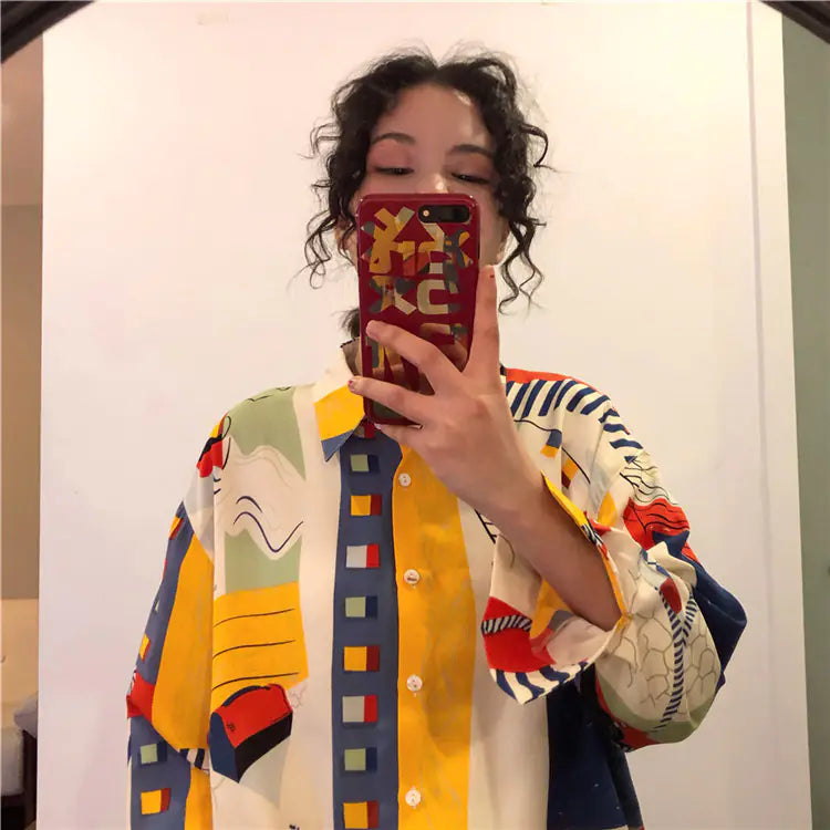 Vintage French Style Long Sleeve Shirt for Women