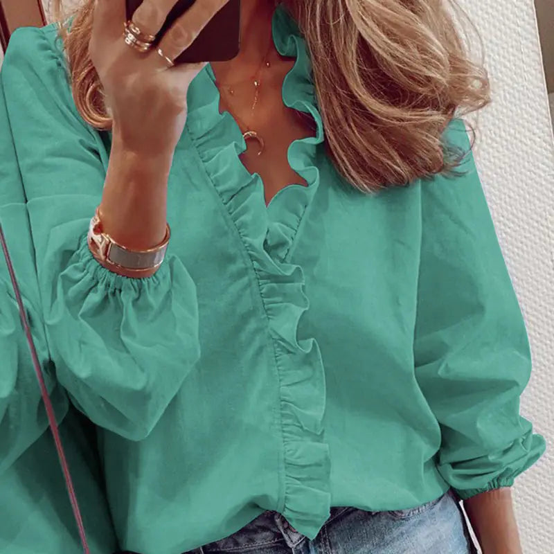 Casual Cute Long Sleeve Women's Office Shirt