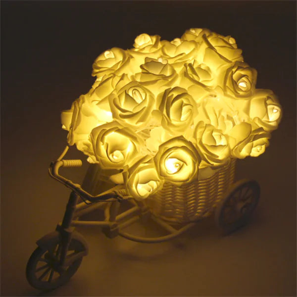 LED Christmas Rose String Lights for Decoration
