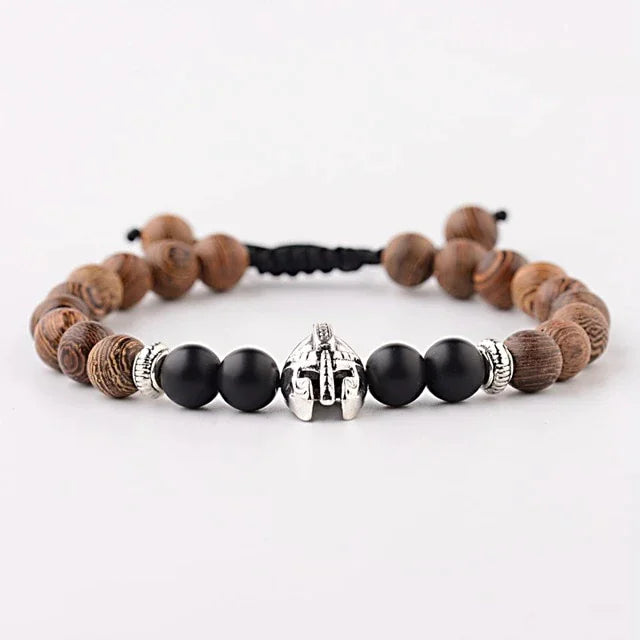 8mm Rainbow Chicken Wing Wood Chakra Bracelet