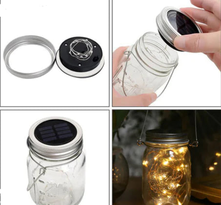 Solar Mason Jar Hanging Light for Garden and Balcony Decor