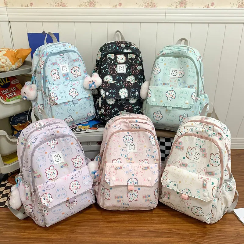 Cute Cartoon Print Women's Casual Backpack for School