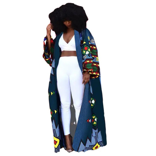 Winter Trench Full Sleeve Print Windbreaker Coat for Women